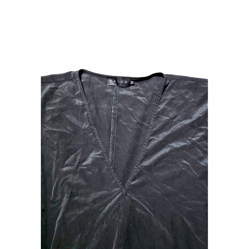 HATCH Black Slouch Dress One Size Maternity Pregnancy V Neck Short Sleeve - Picture 4 of 8